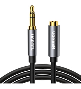 3.5 mm Jack Ses Aux Uzatma Kablosu, Siyah 5 Metre