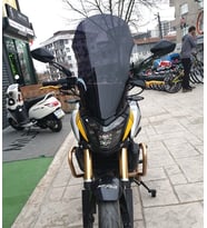 MOTOCAM Bajaj Dominar 250 Ön Cam 2017-2026 Model 58cm Siyah Renkli 4mm