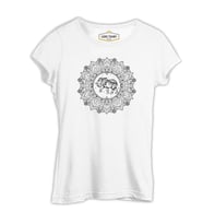 Fil - Mandala Beyaz Kadın Tshirt