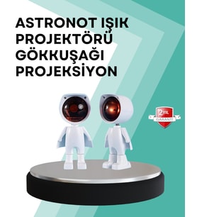 360° Ayarlanabilir Başlıklı Astronot Gece Lambası