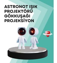 360° Ayarlanabilir Başlıklı Astronot Gece Lambası