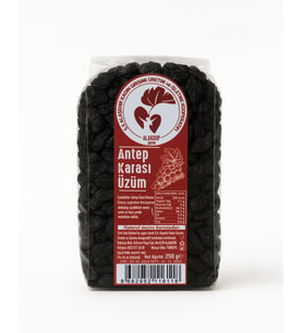 Antep Karası Çekirdekli Siyah Kuru Üzüm 250 Gr