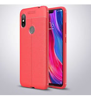 Xiaomi Redmi Note 6 Pro Kılıf Pu-Deri Leather Pu Serisi Esnek Soft Ultra Protection (Kırmızı)