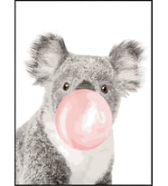 Sakız Çiğneyen Koala Sayılarla Boyama Seti 40x 50 cm (Tuvale Gerili)