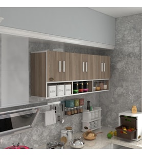 Kenzlife hazır mutfak liberato crd 060*150*32 mutfak banyo dolabı kapaklı raflı (Karışık)