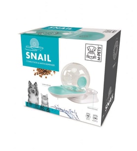 60501299 M-PETS SNAIL HAZNELİ SU ve MAMA KABI BLUE 2800ML-240GR