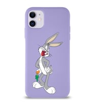 Apple iPhone 11 Uyumlu Lansman Kılıf Bugs Bunny Tasarımlı Altı Kapalı İçi Kadife Kaplı  Kapak (Şeffaf)