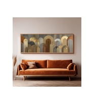 Ahşap Çerçeveli Panoramik Oturma Odası Salon Tablosu UZ0186