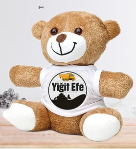 Meşgalem İsme Özel Yenidoğan Hediyesi Peluş Ayıcık
