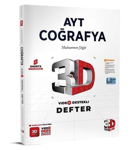 3D Yayınları AYT Coğrafya Video Destekli Defter Yeni