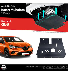Renault Clio 5 Çelik Karter Muhafaza Koruma 2019-2023 A+ Kalite