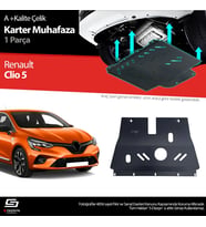 Renault Clio 5 Çelik Karter Muhafaza Koruma 2019-2023 A+ Kalite