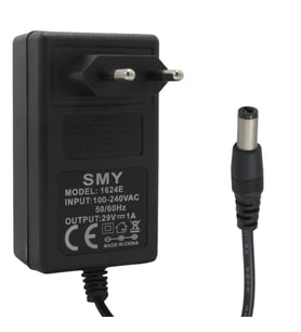 Smy 1624E 29 Volt 1 Amper 5.5*2.5mm + 5.5x2.1mm Uçlu Uyumlu Priz Tipi Adaptör