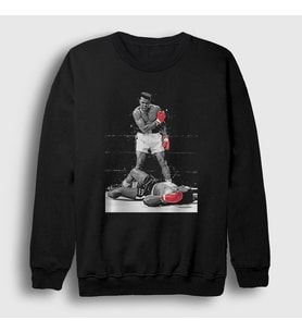 Presmono Unisex Siyah Ring Boxing Boks Muhammed Ali Sweatshirt 315940tt