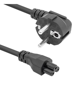 Powermaster PM-8051 3x0.75mm Notebook Yonca Power Kablo 1.5 Metre (Siyah)
