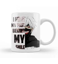 Kanki Ken Tokyo Ghoul Quote Pain Behind Kaneki Kupa Bardak Porselen