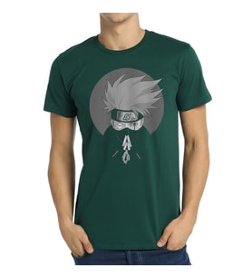 Bant Giyim - Naruto Kakashi Hatake Yeşil Erkek T-shirt Tişört