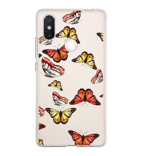PrintiFy Xiaomi Mi 8 SE ile Uyumlu 1mm Slim Fit Water Color 2 Baskılı Şeffaf  Kılıf
