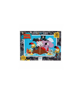 +3 Yaş Kral Şakir Korsanlar Diyarı 35 Parça Frame Puzzle-5049 ()