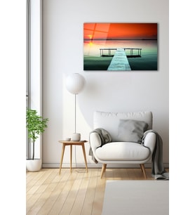 Dekoratif Duvar Tablosu Temperli Cam Tablo 110 x 70 cm
