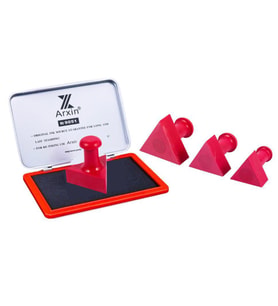 Mühür Kauçuk Alaşım Kırmızı Kaşe Üçgen 45x45mm