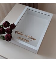 25X35 BEYAZ LEDSİZ DERİN ANI ÇERÇEVESİ- NİŞAN SÖZ GÜLLERİNİZ İÇİN ÇERÇEVELER