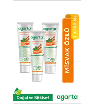 Doğal Misvak Özlü Diş Macunu 100 ml /130 gr X 3ADET+20 ml argan kremi