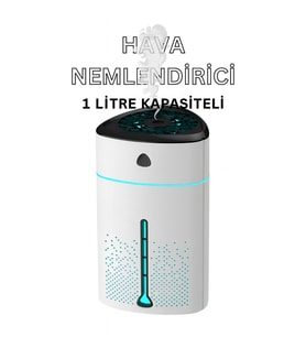 LED Işıklı 1L Buhar Makinesi, Aromaterapi Nemlendirici