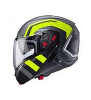Motosiklet Kaskı Horus X Gri-Sarı Motor Çene Açılır Kask