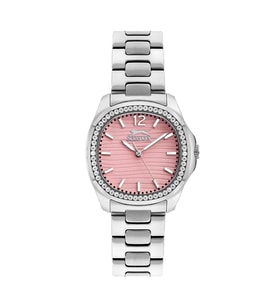Slazenger SL.09.2238.3.09 Quartz Çelik Gri Pembe Kadran 34 mm Kadın Kol Saati