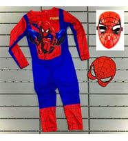 Spiderman Yeni Örümcek Adam Kostüm Maske Hediyeli - 2 Maskeli