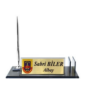Kişiye Özel Tasarım Kristal İsimlik Jandarma İsimlik Jandarma Masa İsimliği Kristal Masa İsimliği