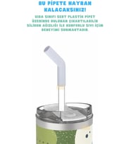 590ml Desenli Pipetli/Pipetsiz Çift Kullanım Tumbler Kahve Bardağı/Mug Paslanmaz Çelik Termos (Jungle)