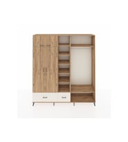 Hyperion Dolap 12 Raflı 2 Çekmeceli 2 Askılı 220x44x243 Çam-Çam/Aytaşı