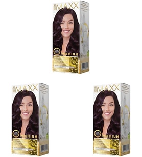 Premıum Yarı Kit Set Saç Boyası 3.66 Patlıcan Moru (3 Paketi)