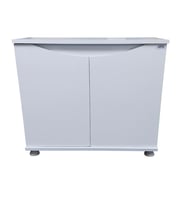 Kanki Pet 80 Cm MDF KP8028FBY Flex Beyaz Kapaklı Akvaryum Sehpası 80x28x69 cm