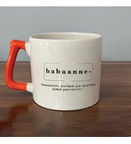 Babaanne Baskılı Turuncu Kulplu D Kupa