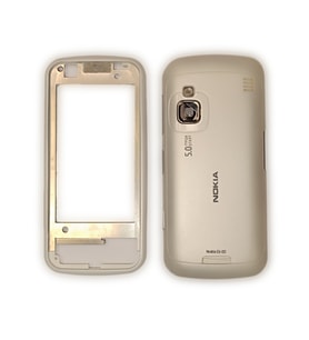 Nokia C6-00 Kasa Kapak Tuş Takımı C6-00 Uyumlu Beyaz Renk Orta Kasa Ön Kapak Arka Kapak Tuş Takımı