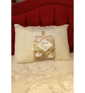 50x70 %60 Yün %40 HCS Dolgulu Yastık (Beyaz)