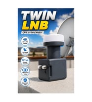 4K Ultra HD Twin LNB 0.1 dB Çift Çıkışlı Ku Band Uydu LNB