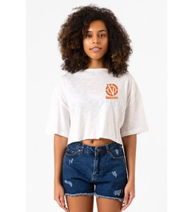 Rick And Morty Vindicators Beyaz Kırçıllı Kadın Crop Tshirt