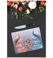 Tavuskuşu  Cam Kesme  ve Sunum Tahtası  25 Cm X 35 Cm