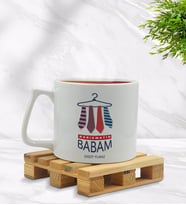 BK Gift Kişiye Özel Karizmatik Babam Tasarımlı Middle Beyaz Kupa Bardak Model 1