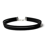 Siyah Renk Süet Kadın Choker Kolye