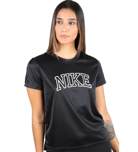 Nike Dri-Fit Swoosh Graphic Running Short-Sleeve Siyah Kadın Tişört