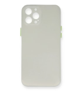 Pilelistore   iPhone 12 Pro Kılıf PP Ultra İnce Kapak - Beyaz