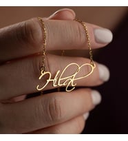 Kişiye Özel 925 Ayar Gümüş Zarif İsim Kolye (Gold)