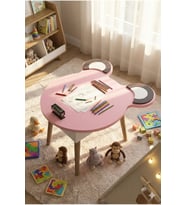 Çocuk Masası Happy Face 50×60×48 cm – Oyun, Boyama ve Etkinlik Masası Mavi