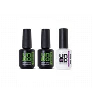 Fontenay Uno Top Coat Super Shine 15ml - Uno Rubber Base Coat 15m X2 3'Lü Set