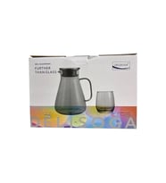 DELISOGA GPH32-1700/L7HS METAL KAPAK RENKLİ CAM SÜRAHİ VE BARDAK TAKIMI 6+1